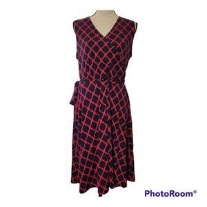 41 Hawthorn Kassidy Faux Wrap sleeveless tie waist Dress Red print NWT sz XL